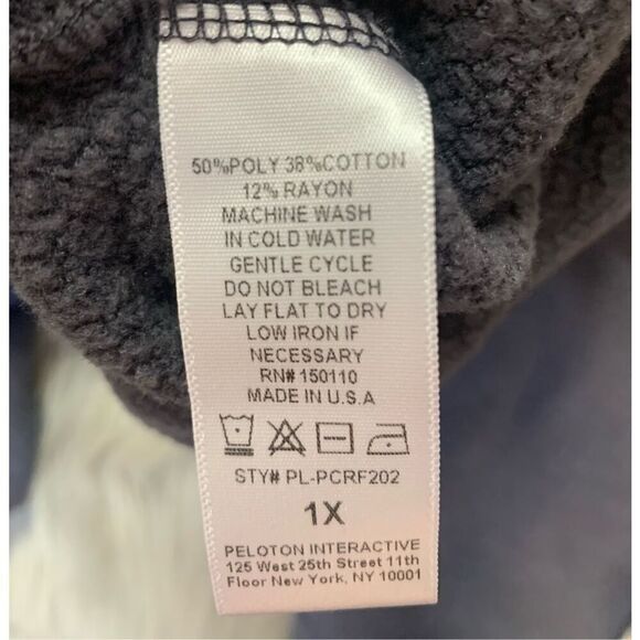 Peloton gray funnel neck sweatshirt, women's 1X - Picture 6 of 9